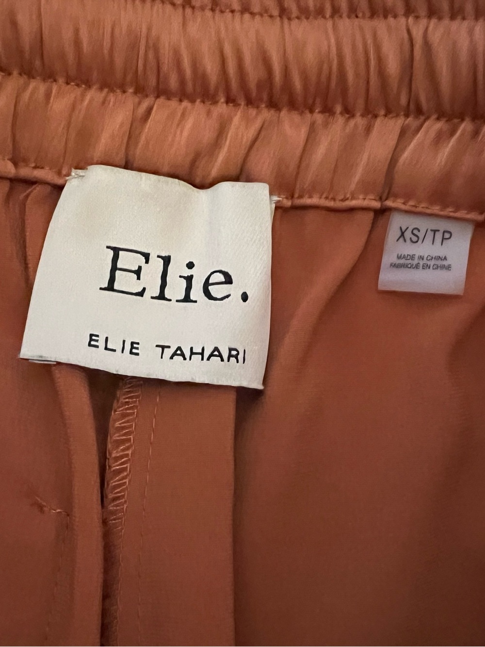 Elie Tahari Satin Silk Wide Leg Copper Satin
Drawstring Pants XS - Picture 7 of 11